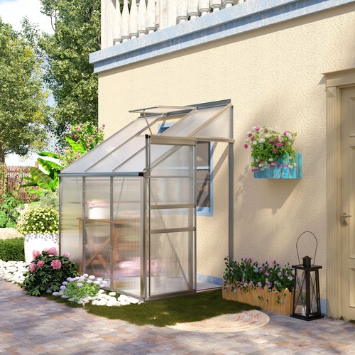 4ft lean to polycarbonate - x,