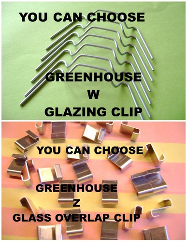 Greenhouse glass clips - ,