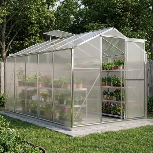 Greenhouse silver aluminium - greenhouse,