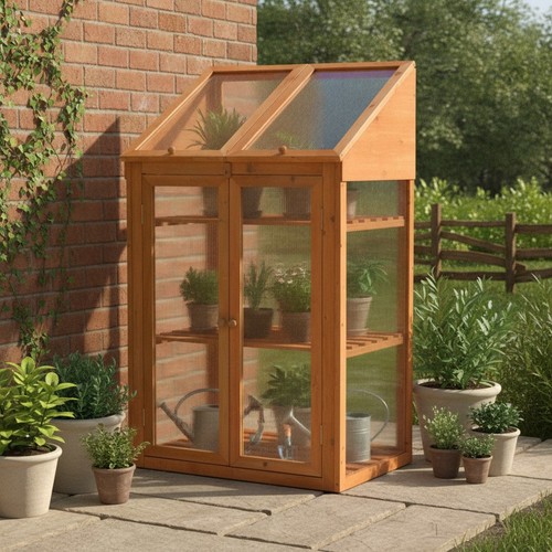 Ghwood wooden greenhouse 120cm - greenhouse,