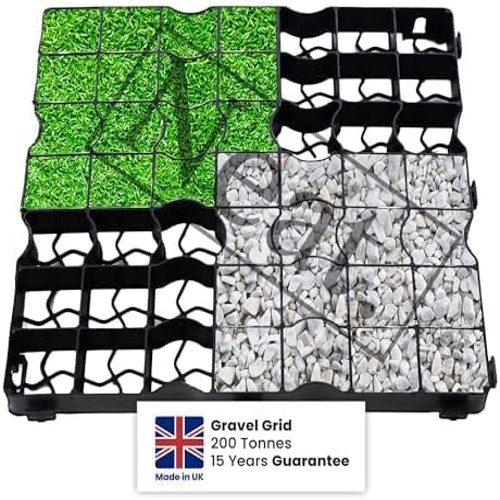 Gravel grass grid - grass, base