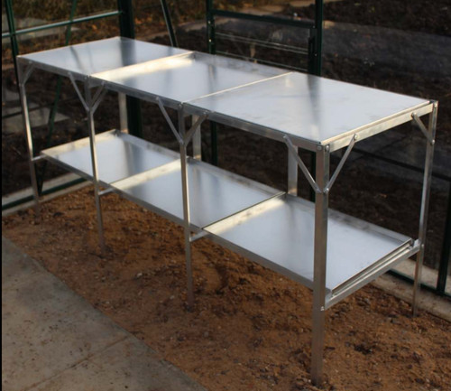 Aluminium greenhouse staging - aluminium,